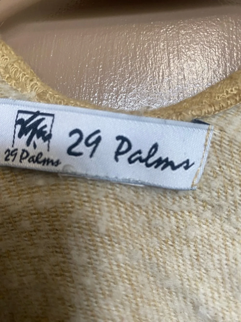 29 Palms Tan Floral Fringe Wrap Poncho (Reversible) - Picture 2 of 7